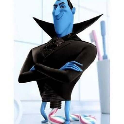 dracula from hotel transylvania but he is tube of toothpaste that is shitting toothpaste